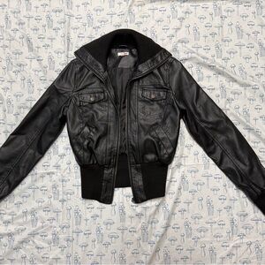 BONGO Black Leather Jacket